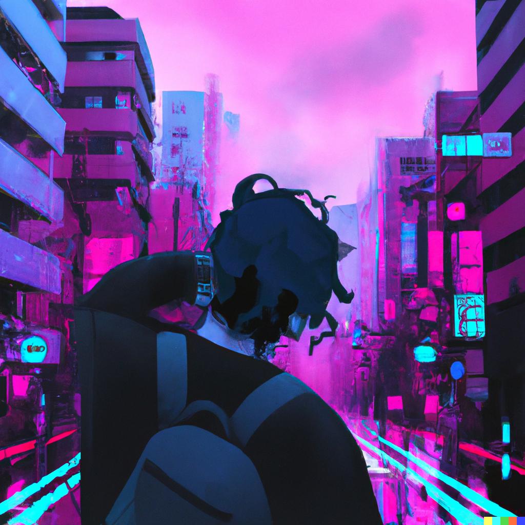 Image of a person lost in a big city